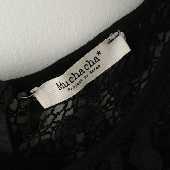 One Of A Kind Black Floral Mesh Dress - Picture 5 of 5